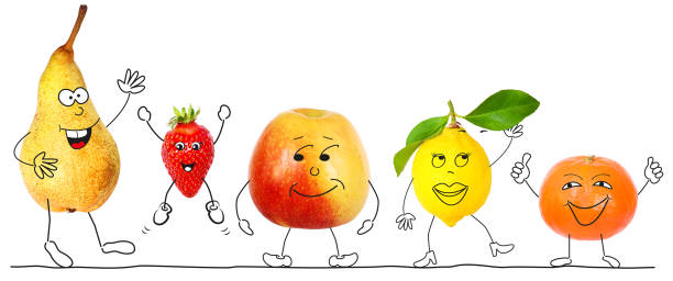 istock Healthy organic fruits 2, illustrated figures 1136366308
