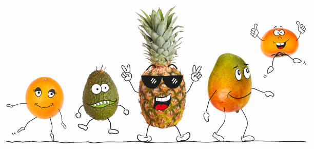 istock Healthy organic fruits 3, illustrated figures 1136366351
