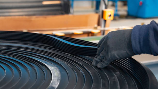 packing rubber profile - plastic chemical warehouse industry imagens e fotografias de stock