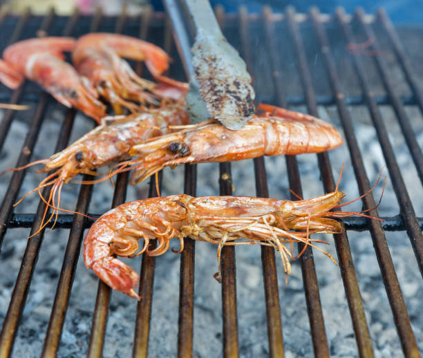 istock shrimps cooked on the grill 1136368879
