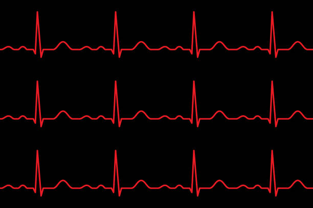 linie ekg. bicie serca. bezszwowy wzór. - electrode stock illustrations