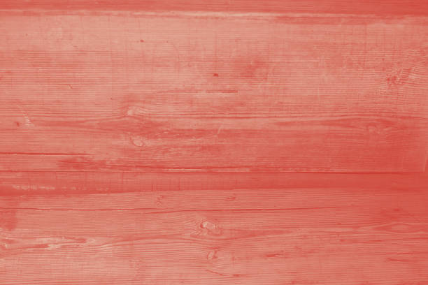 istock Walnut wood texture, old rustic surface with skratches. Coral duotone 1136375275