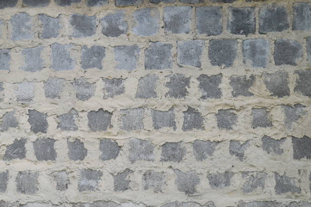 istock Wall of gray cinder block background concrete 1136378051