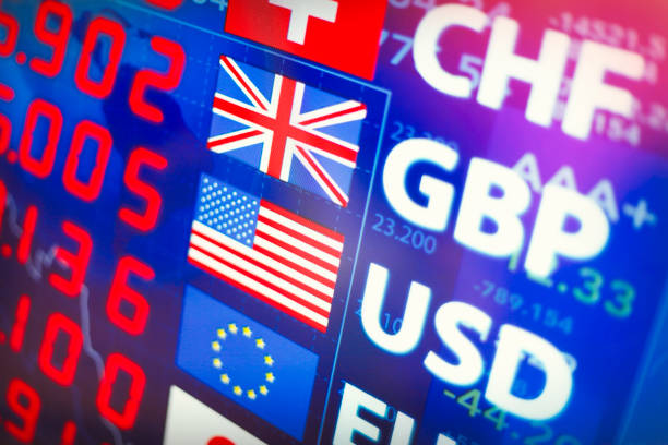 istock Currency exchange rates on the screen 1136378737