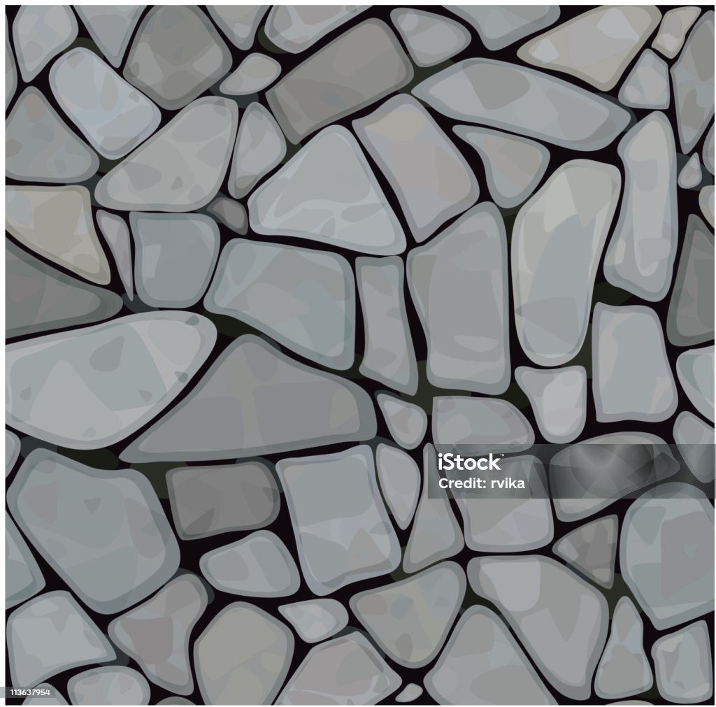 Seamless texture de mur en pierre de couleur grise. - clipart vectoriel de Caillou libre de droits