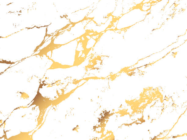 Marble texture background golden stone Marble golden stone texture. Vector glittering background with golden decoration. Luxury trendy cover marbling stock illustrations