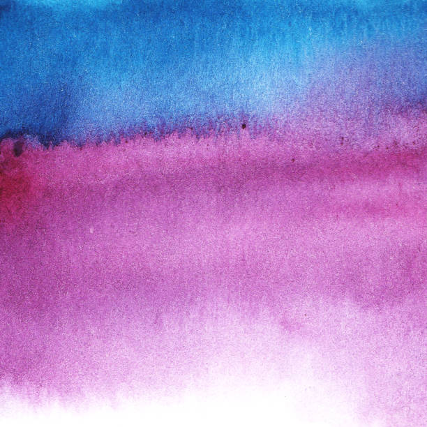 istock illustration  Abstract background watercolor blue and violet color with white background. hand drawn 1136381944