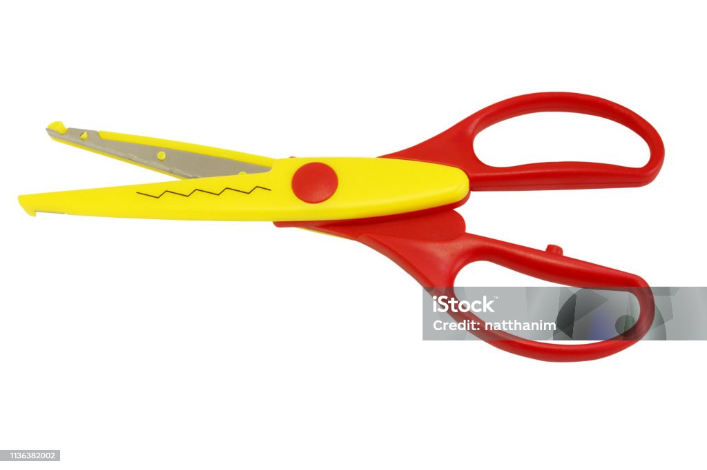 Zagged Scissors Zig Zag Scissors For Craft Work Isolated On White Background Pinking ...