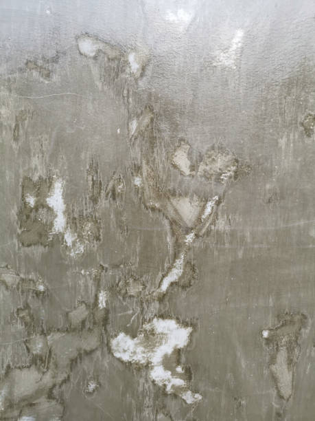 istock Concrete floor white dirty old cement texture 1136382121