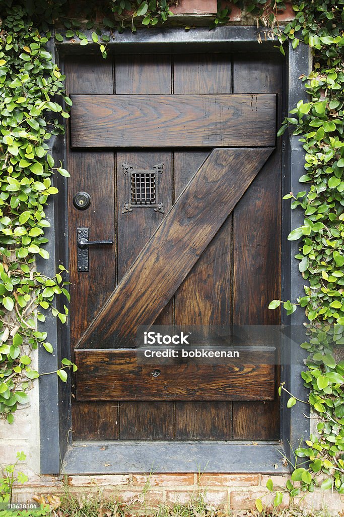 Secret Garden Door  Backgrounds Stock Photo