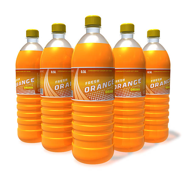 istock Set of orange soda drinks in plastic bottles 113638367