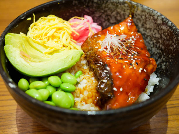 istock Teriyaki salmon topped with sesame 1136387021