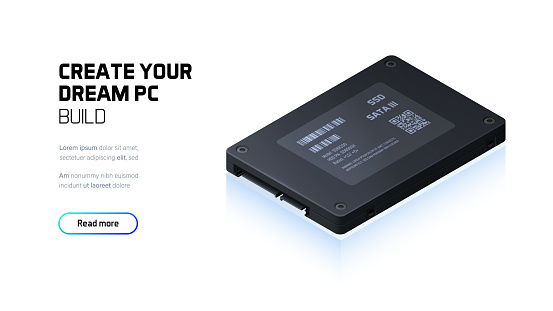 Ssd Storage Rectangle Ssd Storage Isometric Illustration Stock Illustration - Download Image ...