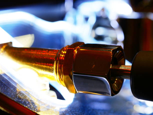 istock Close up Espresso machinery pouring freshly brewed coffee 1136390739
