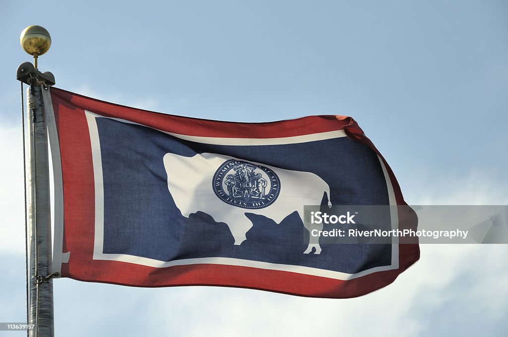 Bandeira de Wyoming - Royalty-free Azul Foto de stock