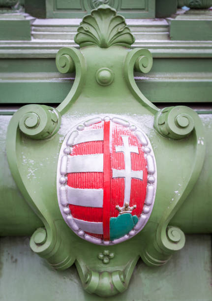 Hungarian emblem on Budapest Liberty Bridge