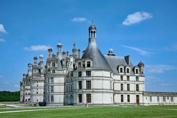 Chambord, France - June 26 2009:  The Chateau de Chambord, dating from the 1500s, is a well preserved and extravagant fairy tale palace in the Loire Valley.