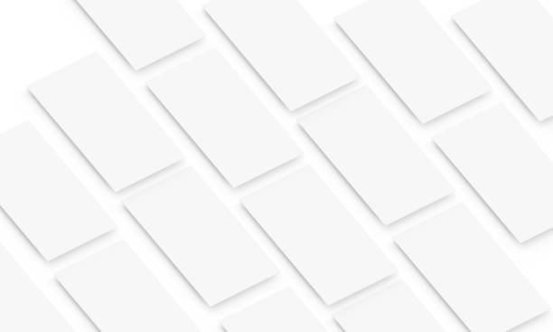 puste ekrany aplikacji mobilnych makiety izolowane na białym tle - klatka video stock illustrations