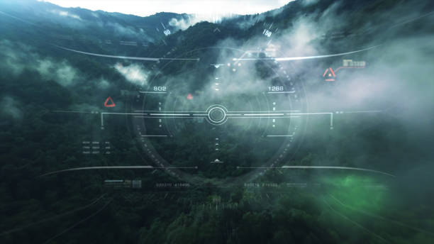 istock View from the fighter plane cockpit head up display 1136394233