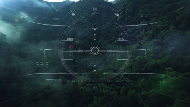 istock View from the fighter plane cockpit head up display 1136394235