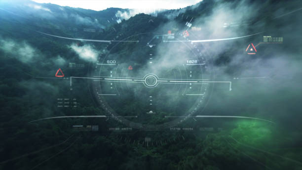 istock View from the fighter plane cockpit head up display 1136394245