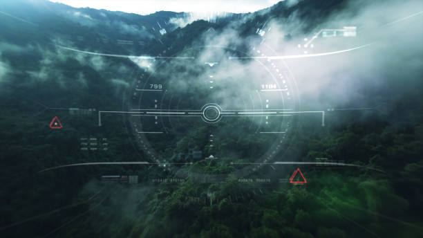 istock View from the fighter plane cockpit head up display 1136394262