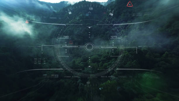 istock View from the fighter plane cockpit head up display 1136394306