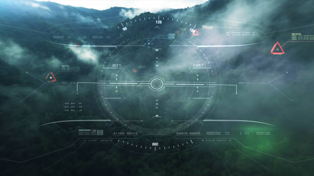 istock View from the fighter plane cockpit head up display 1136394923