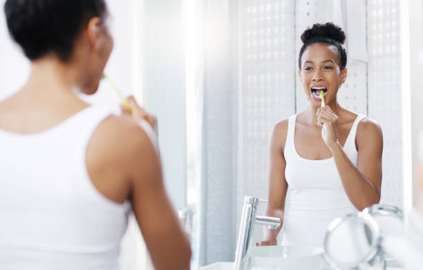 istock Always remember to brush your tongue as well 1136397819