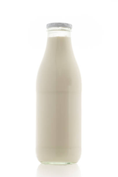 istock Glass bottle with milk 1136398866