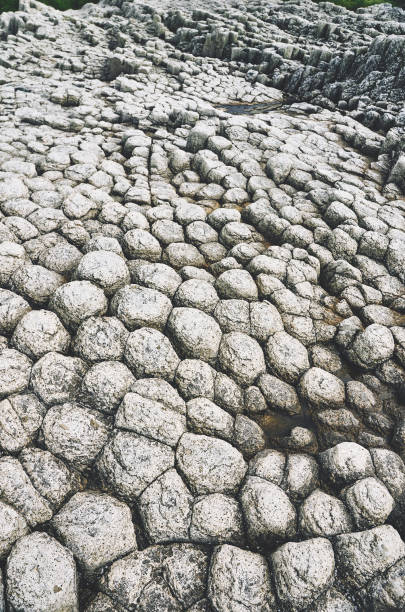 istock Volcanic stones pattern, cold lava, Cape Stolbchaty, Kunashir island 1136399483