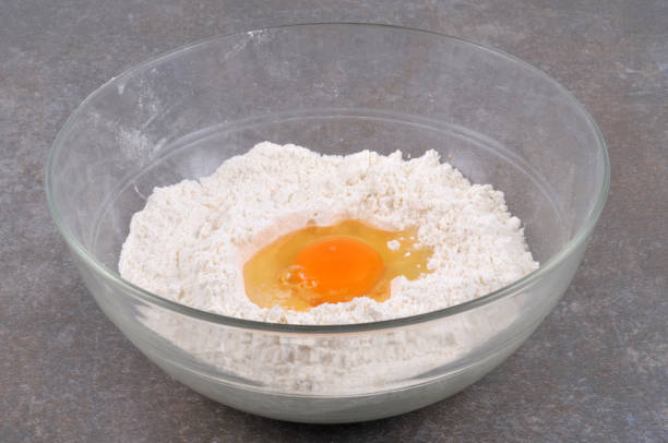 istock Flour salad bowl with an egg 1136401076