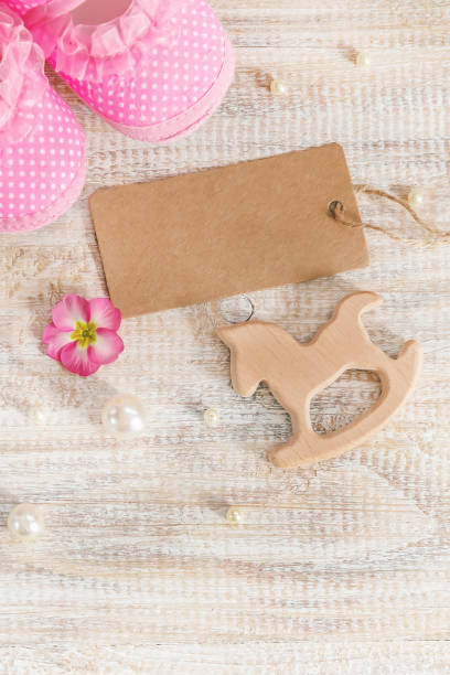 istock Beautiful gentle background, accessories newborn baby. Selective focus. 1136405886