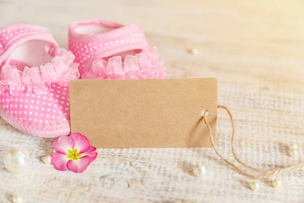 istock Beautiful gentle background, accessories newborn baby. Selective focus. 1136405896