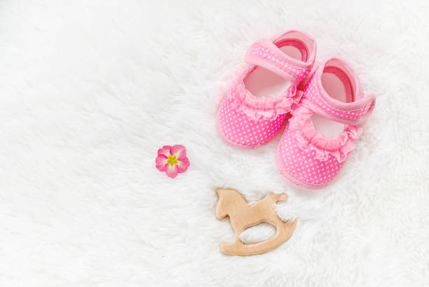 istock Beautiful gentle background, accessories newborn baby. Selective focus. 1136405898