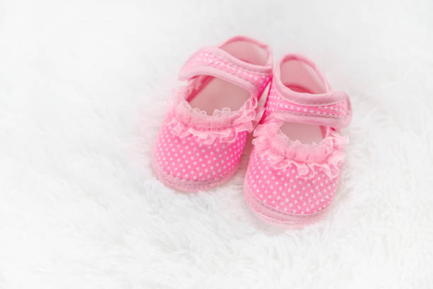 istock Beautiful gentle background, accessories newborn baby. Selective focus. 1136405899