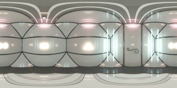 istock 8K HDRI map, spherical environment as panorama background, modern high contrast interior light source 1136406586