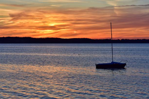 istock Sunset over the baltic sea in rewa, poland 1136408778