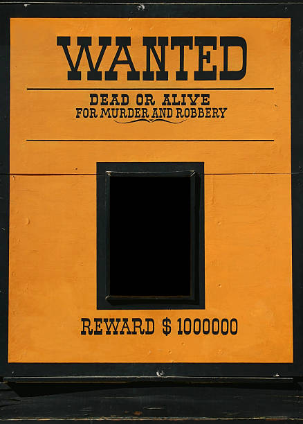 Wanted dead or alive poster stock photo