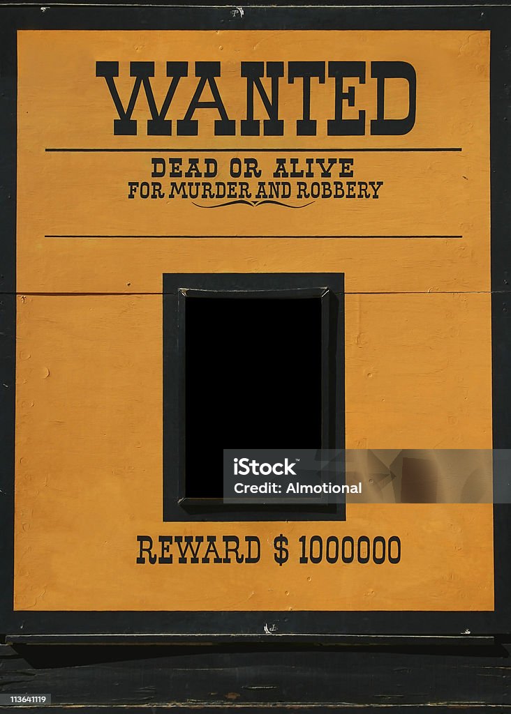 Queria vivos ou mortos cartaz - Foto de stock de Wanted - cartaz em inglês royalty-free