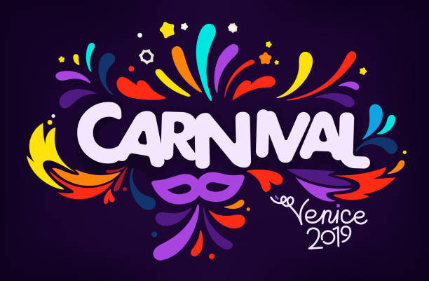 Brazilian traditional carnival concept. Abstract color fireworks Vector illustration carnival stock illustrations