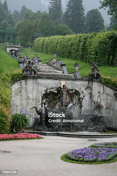 Fountain Cascade On The Park Linderhof Palace Stock Photo - Download Image Now - Architecture, Arranging, Bavaria