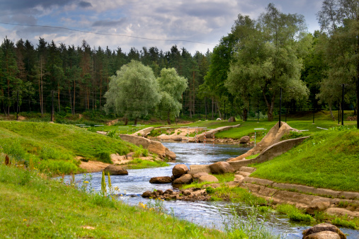Summer park in Valmiera