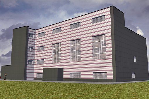 Simple Models Render 3d Render Building Simple Geometry Model Stock Photo - Download Image ...