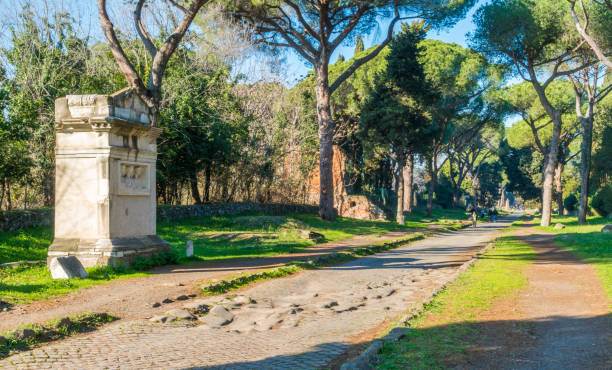 istock The ancient Appian Way (Appia Antica) in Rome. 1136415942