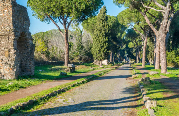 istock The ancient Appian Way (Appia Antica) in Rome. 1136415972