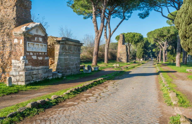 The ancient Appian Way (Appia Antica) in Rome.