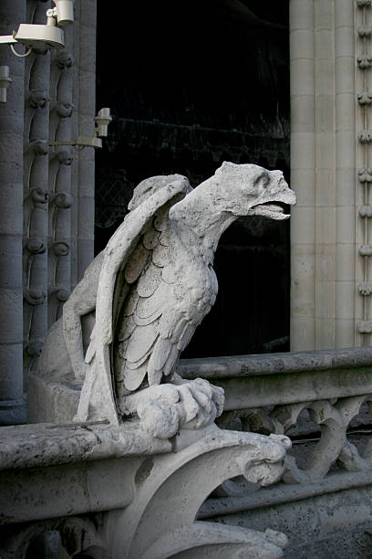 Gargoyle of Notre Dame de Paris stock photo