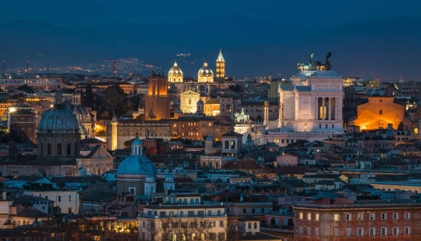 istock Rome panorama at sunset from the Gianicolo Hill Terrace. 1136418065