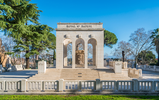 Mausoleum Ossuary Garibaldi in Rome, Italy.